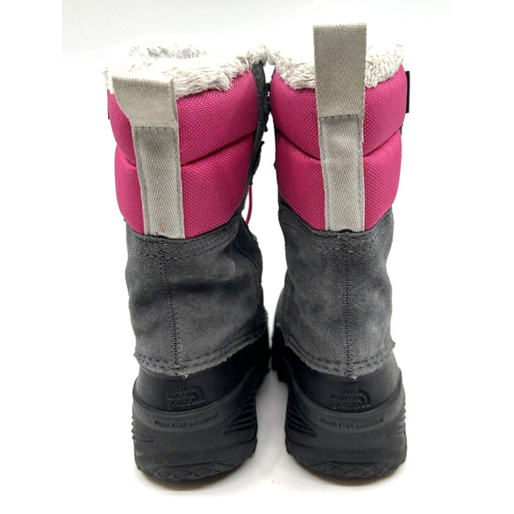The North Face Youth Shellista Lace IV Snow Boots Sz 1 Pink/Gray Insulated 200G - Picture 3 of 8